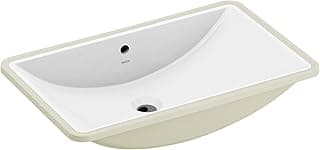 Moen White Vitreous China Undermount Sink, 23.625 X 14.75 X 7 Inch Rectangle Bathroom Sink with a High Gloss Porcelain Finish for Vanity Countertop Placement, BGCW10RU1223