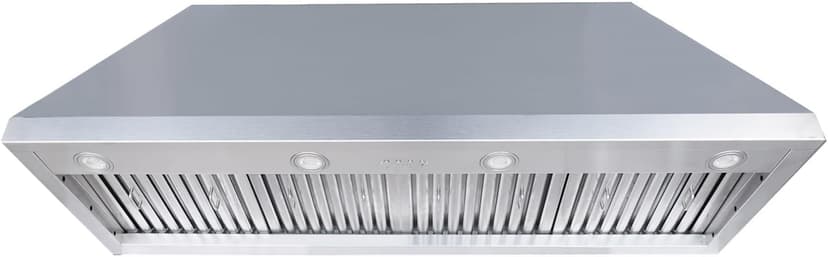54-inch Range Hood Insert, CT Copper Tailor Built-In Vent Hood Ducted with 4-Speed Fan, 1260 CFM, LED Light, Dishwasher-safe Baffle Filter, in Stainless Steel