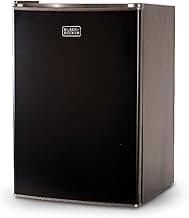BLACK+DECKER BCRK25B Compact Refrigerator Energy Star Single Door Mini Fridge with Freezer, 2.5 Cubic Feet, Black