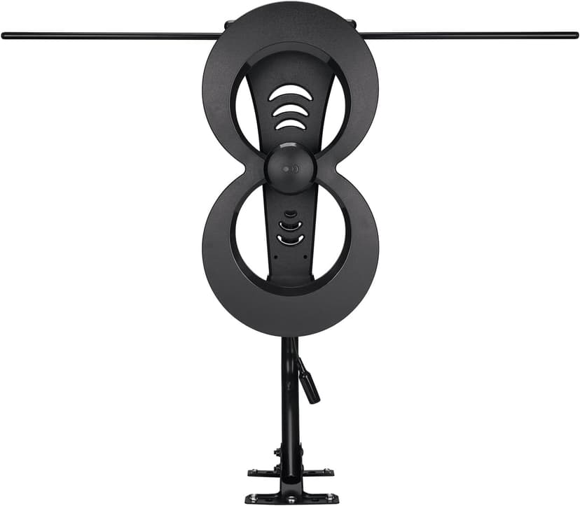 Antennas Direct ClearStream 2MAX Indoor Outdoor TV Antenna, UHF VHF, Multi-Directional, 60+ Mile Range, 4K 8K UHD NEXTGEN TV – w/ 20-inch Mast (Black)