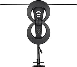 Antennas Direct ClearStream 2MAX Indoor Outdoor TV Antenna, UHF VHF, Multi-Directional, 60+ Mile Range, 4K 8K UHD NEXTGEN TV – w/ 20-inch Mast (Black)