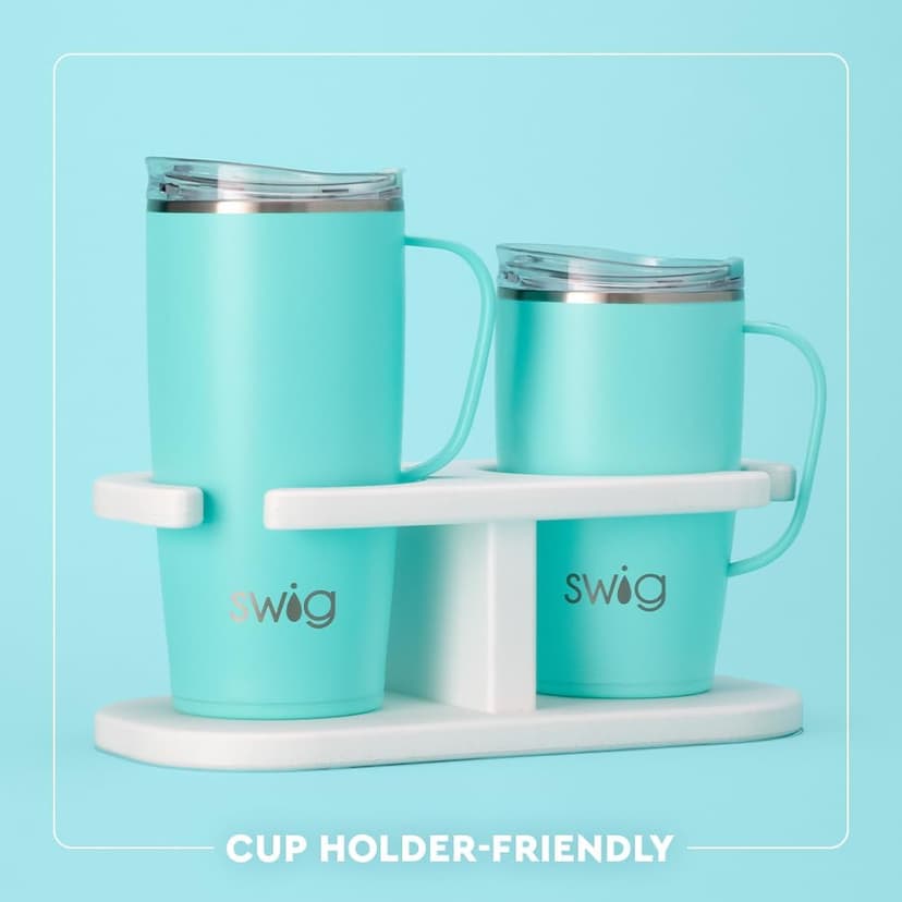 Swig Life 22oz Travel Mug, Insulated Tumbler with Handle and Lid, Travel Coffee Mug, Cup Holder Friendly, Stainless Steel 22 oz Tumbler, Reusable Insulated with Lid (South Carolina)