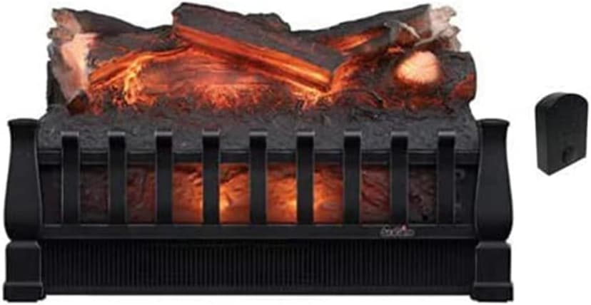 Duraflame 20" Electric Fireplace Log Set Insert + Fire Crackler Combo | Infrared Quartz Set Heater with Realistic Ember Bed and Logs | Remote Control | DFI021ARU-CSFC