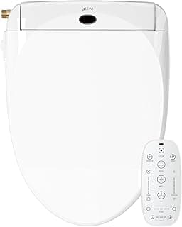 LEIVI Electric Bidet Smart Toilet Seat with Dual Control Mode, Adjustable Warm Water and Air Dryer, Ultra Slim Heated Toilet Seat, Oscillating and Pulsating Spray Wash, LED Nightlight, Elongated