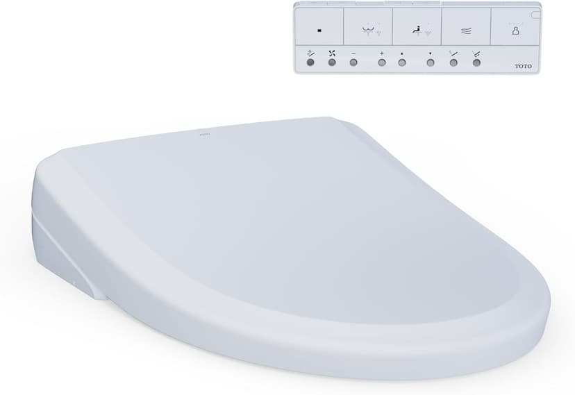 TOTO SW4734AT40#01 WASHLET+ Electronic Bidet Toilet Seat, Elongated, Cotton White