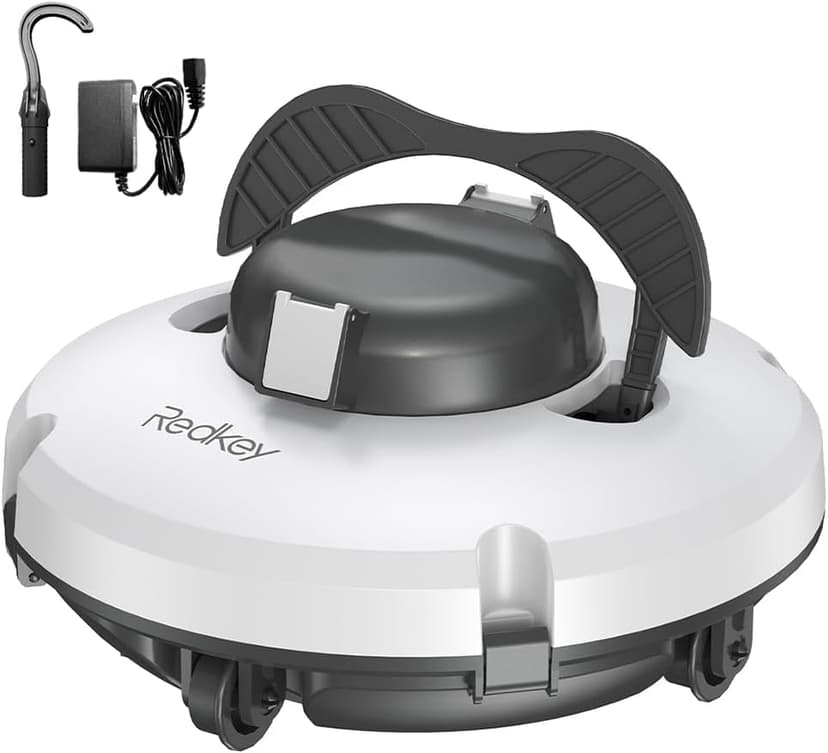 S100 Cordless Robot Pool Cleaner, Last 130Min, 18° Slope Angle, Automatic Pool Vacuum for Above Ground Pools, Self-Parking Pool Cleaner with Filter Basket, Pool Robot Up to 1100 sq.ft