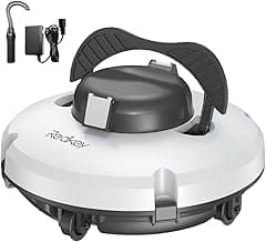 S100 Cordless Robot Pool Cleaner, Last 130Min, 18° Slope Angle, Automatic Pool Vacuum for Above Ground Pools, Self-Parking Pool Cleaner with Filter Basket, Pool Robot Up to 1100 sq.ft