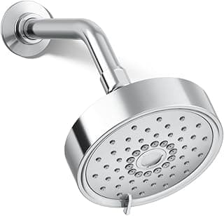KOHLER 22170-CP Purist 2.5 GPM Multi Function Shower Head with MasterClean and Katalyst Air-Induction Spray Technology, Polished Chrome