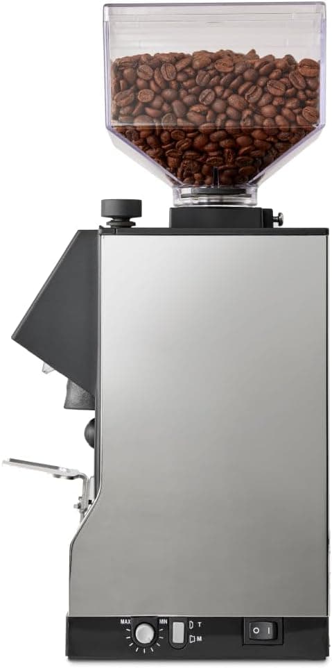 Eureka Mignon Silenzio 55 Espresso Grinder | 55mm Burrs | Stepless | Timed Dosing | Chrome
