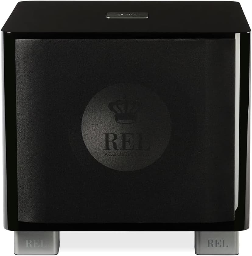 REL T/9x 10-Inch Powered Subwoofer – Sealed Design with Class AB Amplifier, RCA Inputs, and Deep Bass for HiFi Stereo Systems, Home Theater, and Surround Sound – High Gloss Black Finish