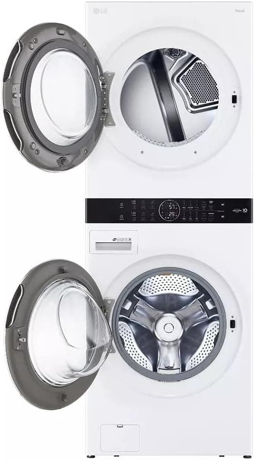 LG WKEX200HWA Compact 2 in 1 Laundry and Dryer Combo 27 Inch Washing machine 6 cycles, Laundry Center, Energy Star Certified, Washtower, Wrinkle Free, Wifi and Turbosteam technology with sensor for