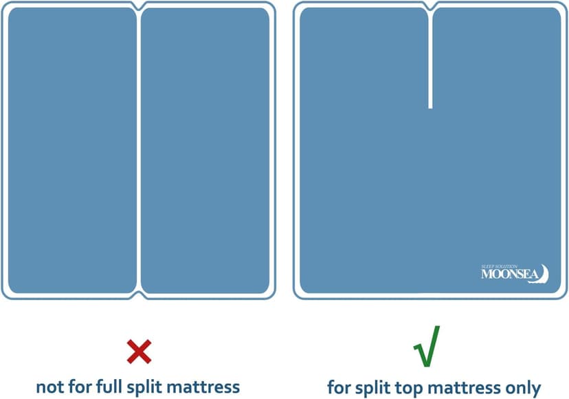 Waterproof Split Top King Mattress Pad Protector for Adjustable Bed, 34" Top Split from Head, Noiseless, Soft Padded Matress Protector