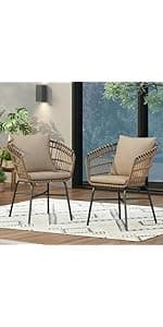 Christopher Knight Home Selma Acacia Rocking Chairs with Cushions, 2-Pcs Set, Teak Finish