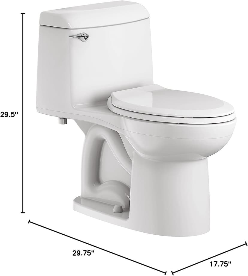 American Standard 2034314.020 Champion 4 One-Piece Toilet with Toilet Seat, Elongated Front, Chair Height, White, 1.6 gpf
