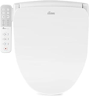 Bio Bidet Slim One Smart Toilet Seat in Round White with Stainless Steel Self-Cleaning Nozzle, Nightlight, Turbo Wash, Oscillating and Fusion Warm Water Technology