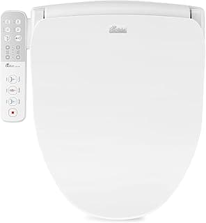 Bio Bidet Slim One Smart Toilet Seat in Round White with Stainless Steel Self-Cleaning Nozzle, Nightlight, Turbo Wash, Oscillating and Fusion Warm Water Technology