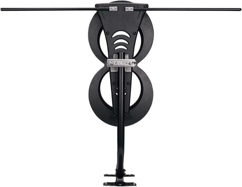 Antennas Direct ClearStream 2MAX Indoor Outdoor TV Antenna, UHF VHF, Multi-Directional, 60+ Mile Range, 4K 8K UHD NEXTGEN TV – w/ 20-inch Mast (Black)