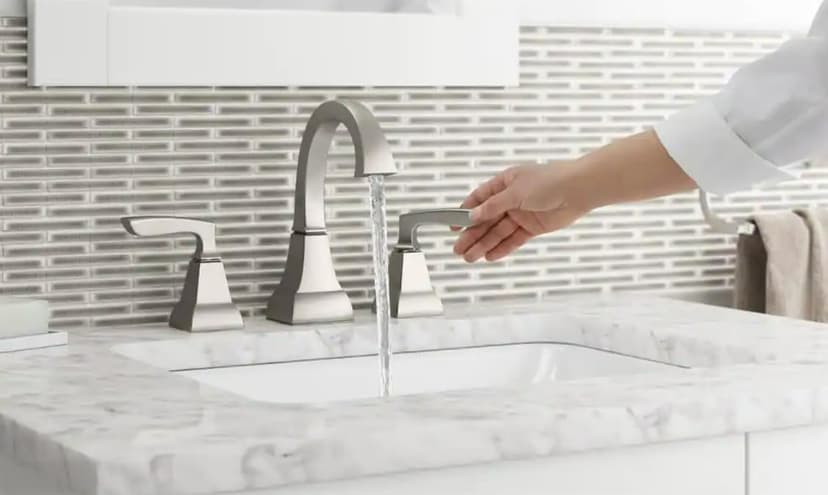 Kohler Kallan 8 in. Widespread 2-Handle Bathroom Faucet in Vibrant Brushed Nickel
