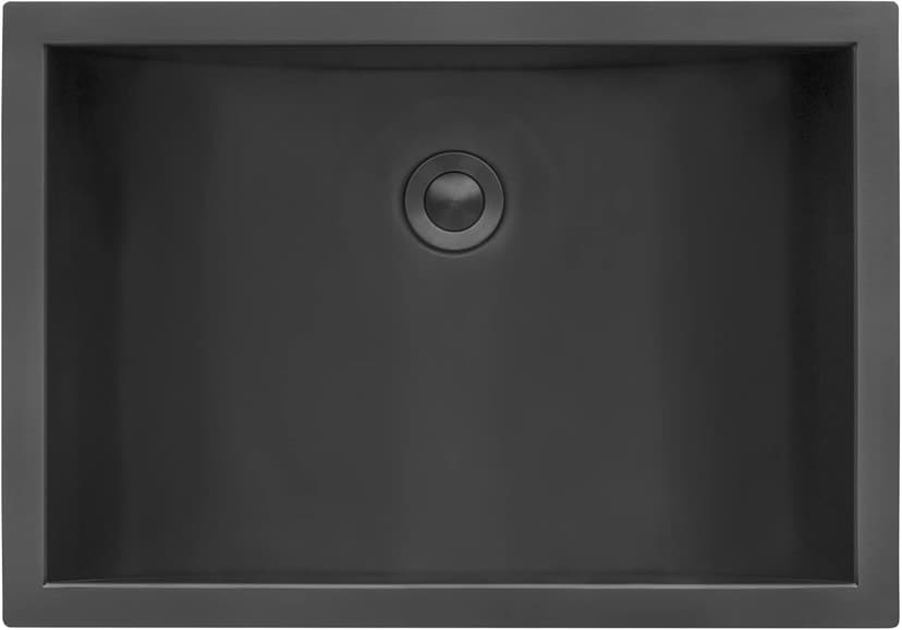 Ruvati 18 x 12 inch Gunmetal Black Undermount Bathroom Sink - 16 Gauge Stainless Steel Bathroom Sink with Brushed Finish, Easy-to-Clean Undermount Sinks - RVH6110BL