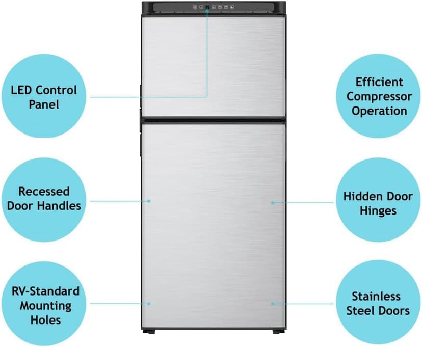 Norcold N8DCSSR Polar 8DC Compressor RV Refrigerator - 8 cu. ft., RH