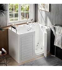 Empava Walk in Tub, 54" Whirlpool Bathtub with 12 Air & 13 Water Jets, Heated Massage Soaking Tub, 20% Wider Outward Swing Door, Right Drain,Walk-In Bathtub for Seniors, Acrylic