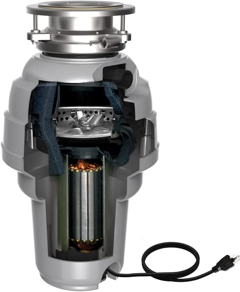 American Standard 10-US-ASD-1250 Premium Garbage Disposal with 3-Bolt Mount System and Odor Protection Processor, Stainless steel, Silver