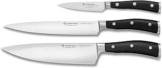 WÜSTHOF Classic Ikon 3-Piece Chef's Knife Set, Black