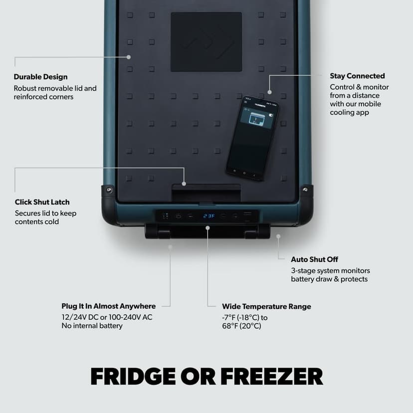 Dometic CFX2 37-Liter Portable Refrigerator and Freezer, Powered by AC/DC