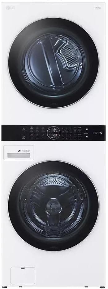 LG WKEX200HWA Compact 2 in 1 Laundry and Dryer Combo 27 Inch Washing machine 6 cycles, Laundry Center, Energy Star Certified, Washtower, Wrinkle Free, Wifi and Turbosteam technology with sensor for