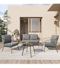 EAST OAK 3-Person Outdoor Patio Swing Chair with Adjustable Canopy, Porch Swing with Comfortable and Breathable Seats, Outdoor Swing Chairs for Garden, Balcony, Backyard, Charcoal Black