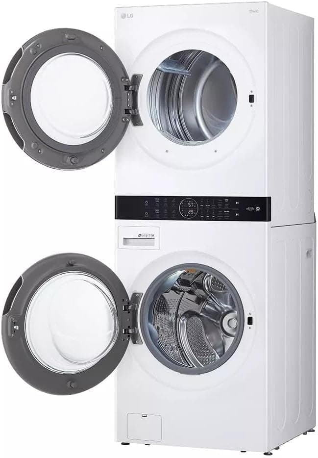 LG WKEX200HWA Compact 2 in 1 Laundry and Dryer Combo 27 Inch Washing machine 6 cycles, Laundry Center, Energy Star Certified, Washtower, Wrinkle Free, Wifi and Turbosteam technology with sensor for