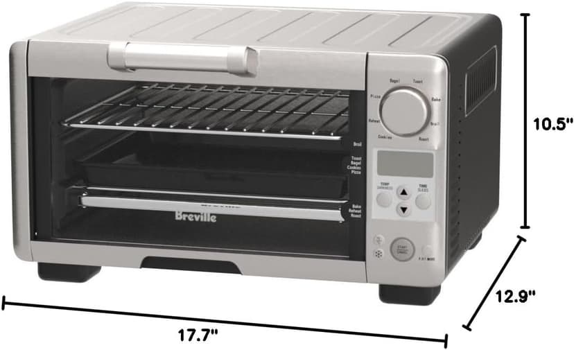 Breville BOV450XL Mini Smart Countertop Oven and Toaster Oven, Small, Brushed Stainless Steel