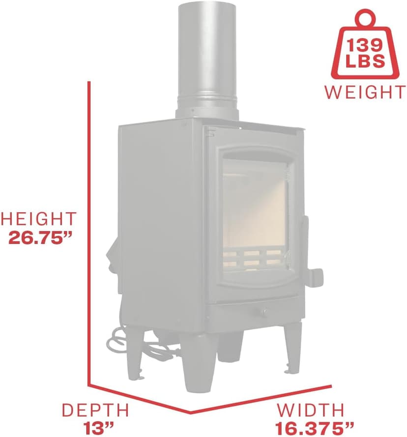 US STOVE 750 SQ FT STOVE, 75% EFFICIENT