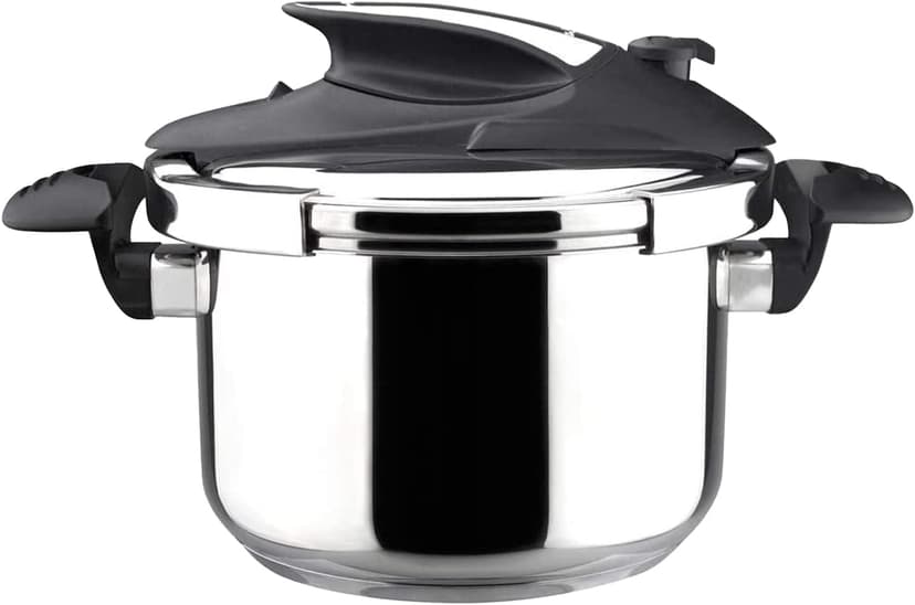 Magefesa Nova 4.2 Qt Stovetop Pressure Cooker – Fast Cooking, Easy Locking, 18/10 Stainless Steel, Induction Compatible, 5 Safety Features, 11.6 PSI