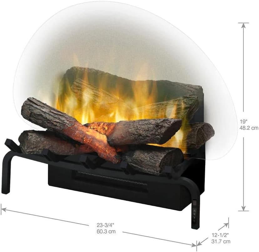 Dimplex Revillusion Electric Fireplace Log Insert - 20 Inch Faux Wooden Logs, Plug in Electric Heater; Remote Control Included - Supplemental Zone Heat | Model #RLG20