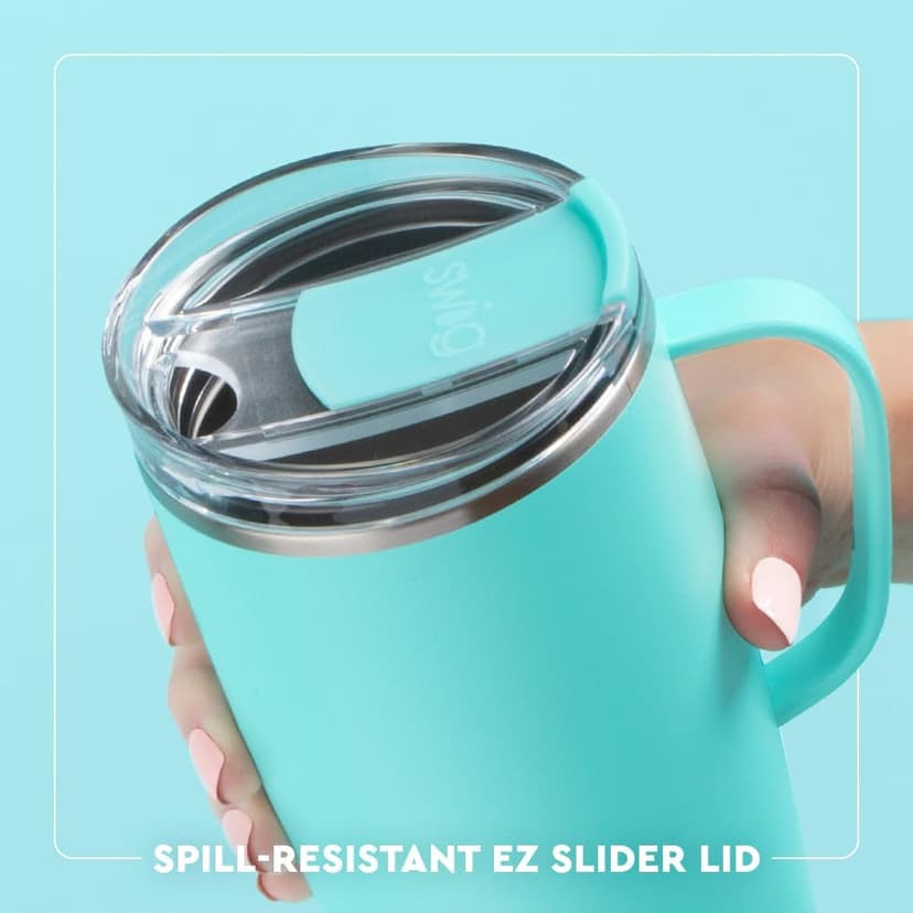 Swig Life 22oz Travel Mug, Insulated Tumbler with Handle and Lid, Travel Coffee Mug, Cup Holder Friendly, Stainless Steel 22 oz Tumbler, Reusable Insulated with Lid (South Carolina)