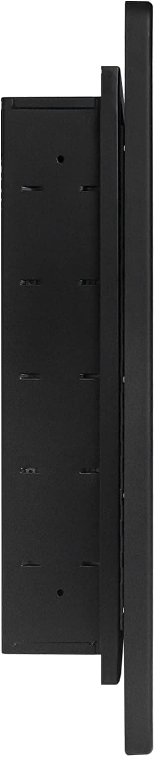TEHOME Farmhouse Black Metal Framed Recessed Bathroom Medicine Cabinet with Beveled Mirror Rounded Rectangle Bathroom Medicine Cabinet 16x24 inch