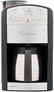 Capresso 465 CoffeeTeam TS 10-Cup Digital Coffeemaker with Conical Burr Grinder and Thermal Carafe