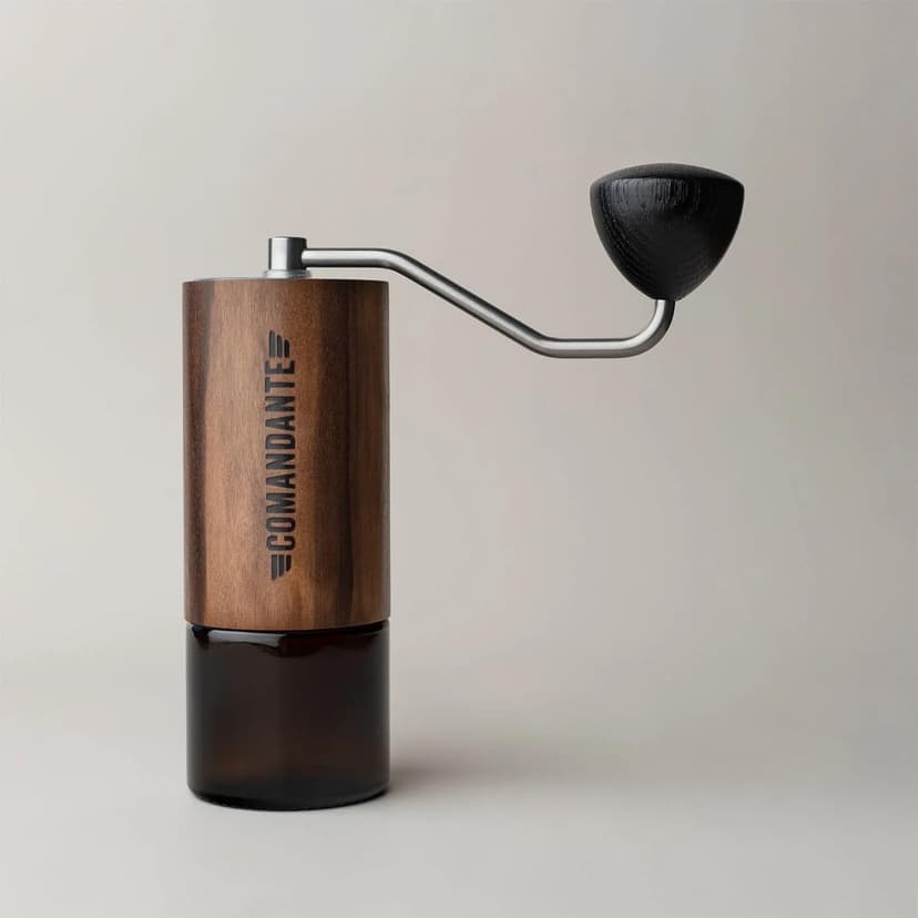 C40 MK4 Liquid Amber Manual Coffee Grinder, Stainless Steel, Silver/Brown