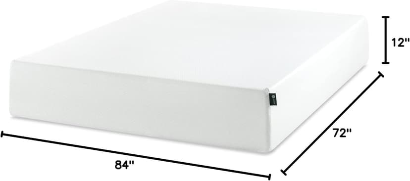 ZINUS 12 Inch Green Tea Memory Foam Mattress [New Version], California King, Fiberglass free, Medium Firm Feel, Zoned Pressure Relief, Certified Safe Foams & Fabric, Mattress in A Box