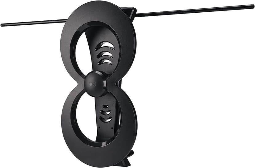 Antennas Direct ClearStream 2MAX Indoor Outdoor TV Antenna, UHF VHF, Multi-Directional, 60+ Mile Range, 4K 8K UHD NEXTGEN TV – w/ 20-inch Mast (Black)