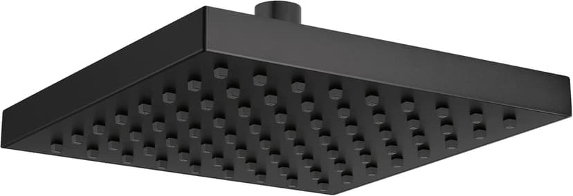 Delta Faucet Single-Spray Rain Shower Head Black, Rainfall Shower Head, Black Square Shower Head, Matte Black Rainfall Shower Head, Delta Rain Shower Metal Shower Head, Matte Black 52841-BL