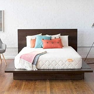Happsy Organic Hybrid Mattress - Natural Latex Mattress with Encased Coil Layers - Medium Firm, Pressure Relieving - Bed-in-a-Box - King
