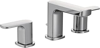 Moen Rizon Chrome Two-Handle Widespread Bathroom Faucet, Valve Required, T6920
