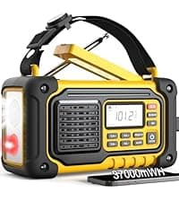 Crank Emergency Radio, Weather Radios5000mAh, Solar Radios with Hand Crank Emergencies, NOAA/AM/FM Weather Alert Radio, SOS Alarm,Flashlight & Reading Lamp, for Indoor Outdoor Survival