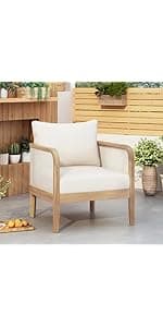 Christopher Knight Home Selma Acacia Rocking Chairs with Cushions, 2-Pcs Set, Teak Finish