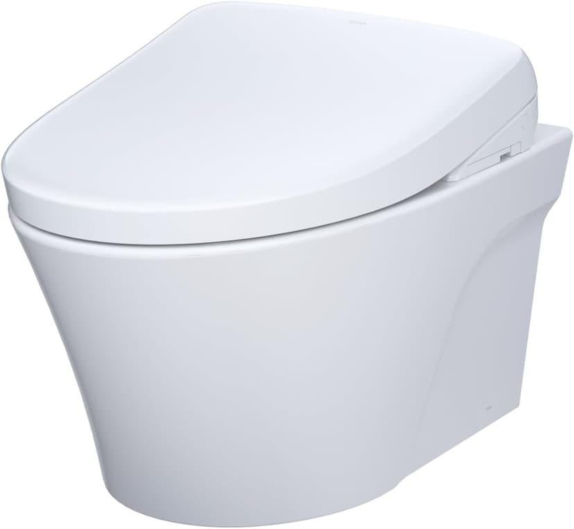TOTO WASHLET+ AP Wall-Hung Elongated Toilet with S7 Contemporary Bidet Seat and DuoFit In-Wall 0.9 and 1.28 GPF Dual-Flush Tank System, Matte Silver - CWT4264726CMFG#MS