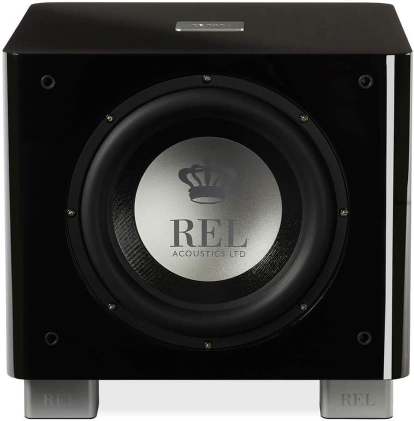 REL T/9x 10-Inch Powered Subwoofer – Sealed Design with Class AB Amplifier, RCA Inputs, and Deep Bass for HiFi Stereo Systems, Home Theater, and Surround Sound – High Gloss Black Finish