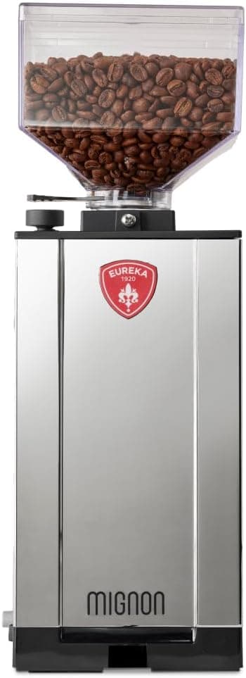 Eureka Mignon Silenzio 55 Espresso Grinder | 55mm Burrs | Stepless | Timed Dosing | Chrome