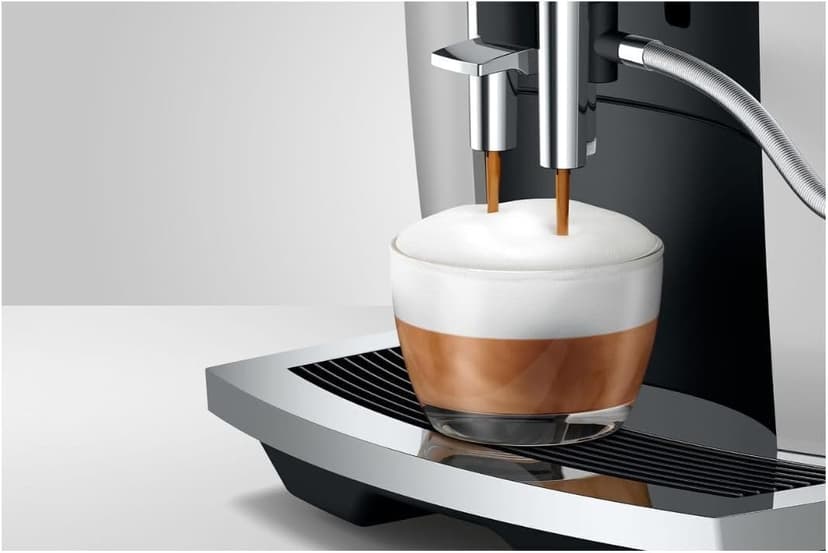 Jura S8 Automatic Coffee and Espresso Machine with 4.3-Inch Touchscreen Color Display, Automatic Filter Detection, and Programmable Coffee Strength (Piano Black, Renewed)